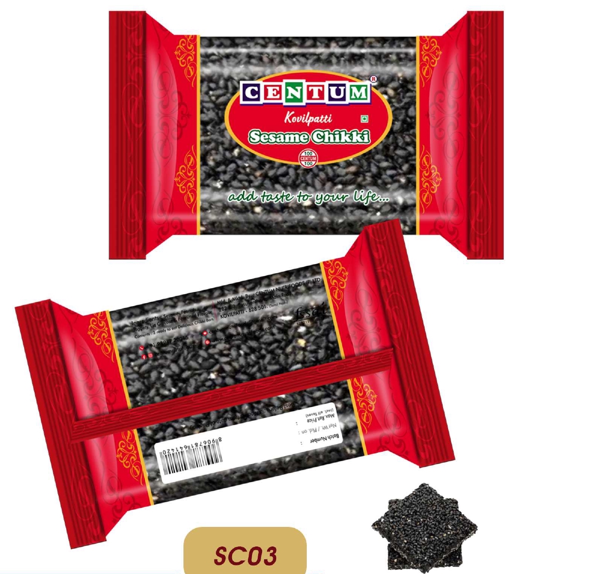 Sesame Chikki Slab 120G